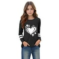 thumbnail image 4 of SGFCWSX Girls Long Sleeve T-Shirt, Kids Graphic Crew Neck Casual Top Black Size 5-6 Years, 4 of 5