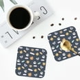 thumbnail image 4 of Fuzoiu Cartoon Animals Print Leather Coasters Set,Drink Coasters Set of 4,for Tabletop Protection, Durable PVC Coasters,Home Décor and Housewarming Gift-Square, 4 of 6