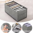thumbnail image 4 of Organizador de ropa para armario de 2 piezas, caja de almacenamiento con compartimentos para jeans plegable para organizar cajones y armarios, 3, 4 of 8
