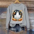 thumbnail image 5 of BRGZLK Halloween Witch Sweatshirts Women 2026 Fall Novelty Crew Neck Horror Season Long Sleeve Lightweight Warm Comfort Soft Pullover Tshirt for Party Gray B 2XL, 5 of 6