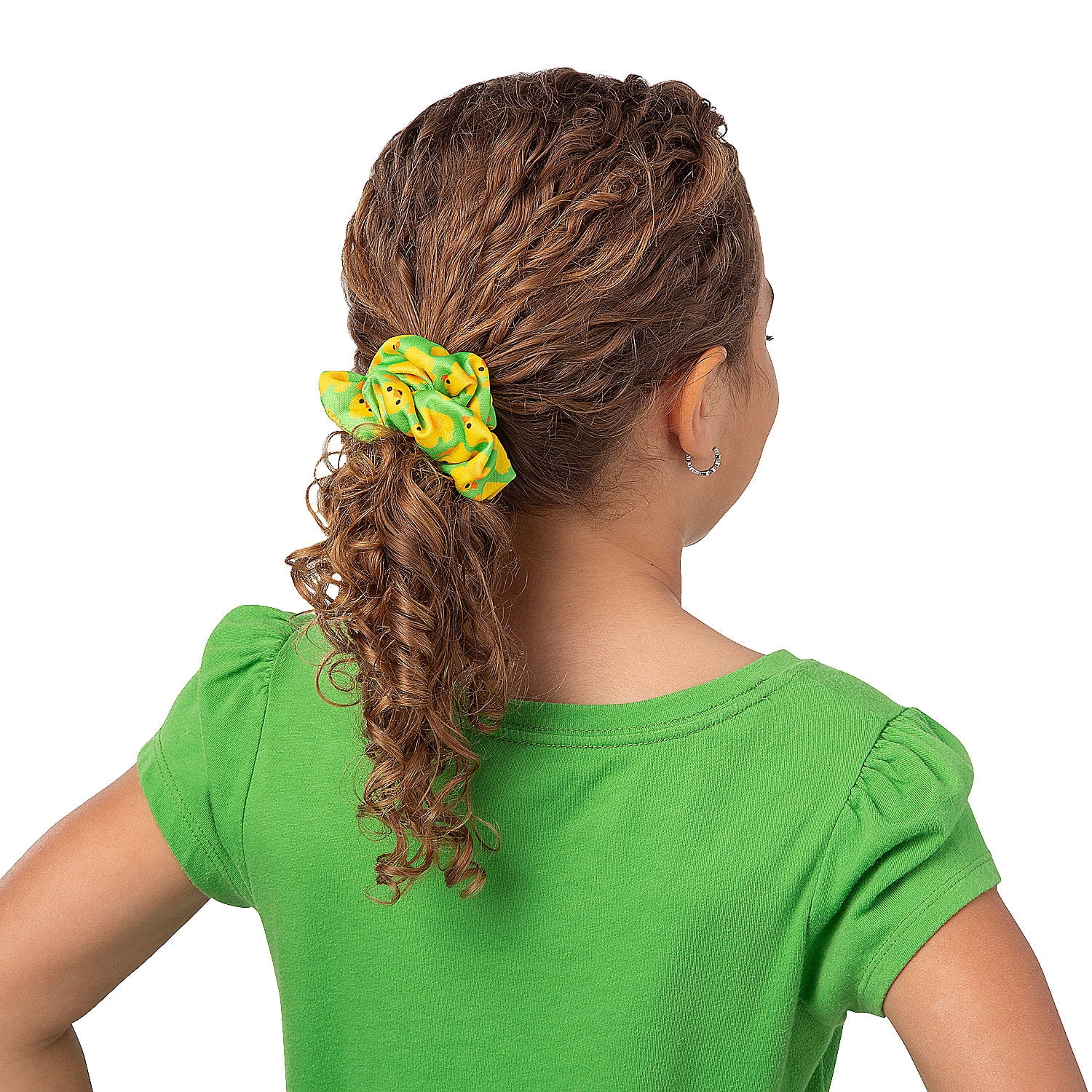 Fun Express 4" Pink, Blue & Green Lucky Duck Scrunchies - 12 Pieces