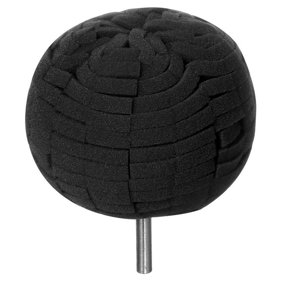 Uxcell Ball Buffing Polishing Pads 3 Inch Fine Cut Sponge Car Wheel Polishers Detail Polisher Tool with 1/4" Dia Shank for Automotive Car Metal Plastic Ceramic, Black