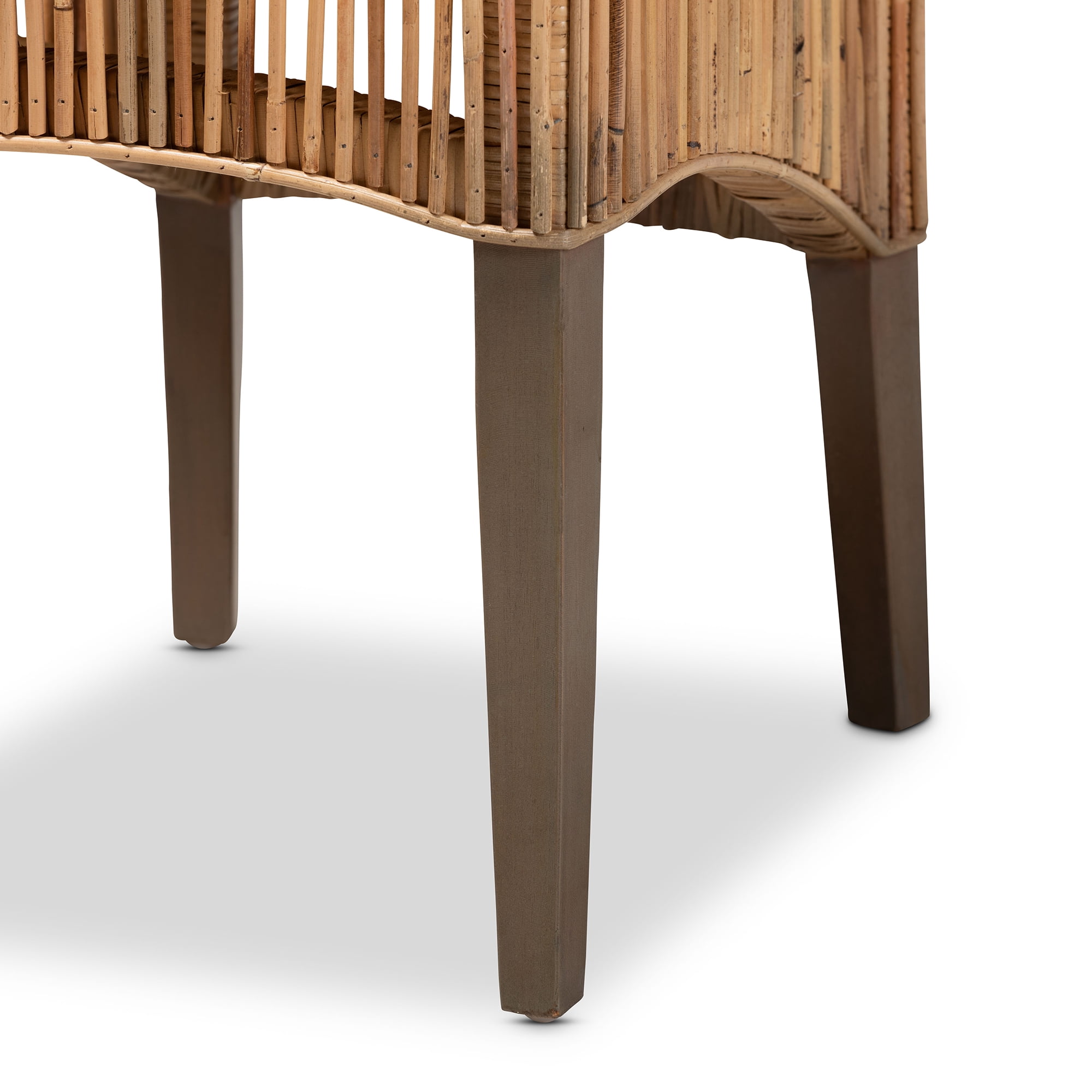 bali & pari Sullivan Rattan BOHO Dining Chairs, Set of 2, Natural Brown
