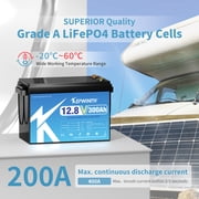 KEPWORTH 12.8V 300Ah LiFePO4 Battery, Rechargeable Lithium Batteries, 4000+ Deep Cycles, Grade A Lithium Iron Phosphate Cells, for Golf carts, Trolling Motor, Boat, Rv, Solar, Off-Grid