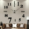 thumbnail image 5 of DIY Large Wall Clock 3D Mirror Sticker Big Watch Home Decor Unique Gift, 5 of 5