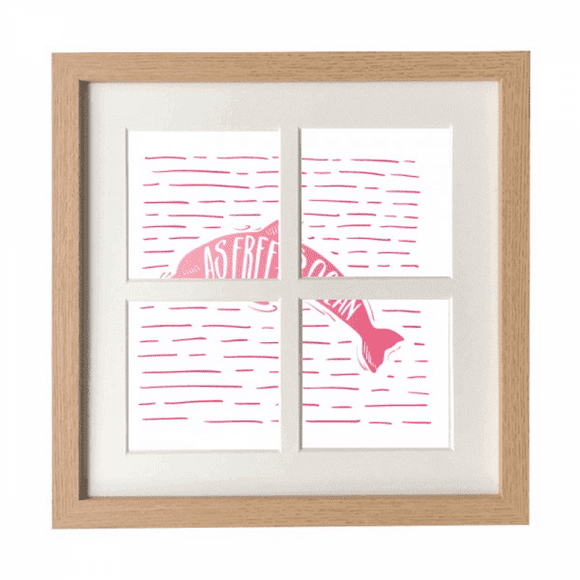 Ocean Dolphins Jump Freely Frame Wall Tabletop Display 4 Openings Picture