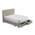thumbnail image 5 of Boyd Sleep Salerno Linen Upholstered Tufted Platform Storage Bed Frame, Full, Beige, 5 of 11