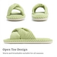 thumbnail image 3 of Slippers for Women Memory Foam House Womens Slipper Slides Home Bedroom Bathroom Spa Open Toe Corduroy Bow Slippers Cozy Comfortable, 3 of 7