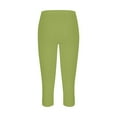 thumbnail image 4 of Green Womens Pants Capri Leggings for Women 2025 High Waisted Cutout Yoga Capris Lightweight Cozy Cropped Pants Solid Soft Pajams Pants Sweatpants Womens Fashion, 4 of 4