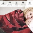 thumbnail image 3 of Patifu Rose Warm Lightweight Blanket Soft Fleece Throw Blanket Living Rooms Sofa Decor Cow Gifts Blanket All Seasons Plush Blankets 40x50in, 3 of 6