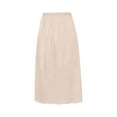 thumbnail image 4 of BUWTTER Women's Skirts Trendy Maxi Below Knee Lace Hollow Loose Fit High Waist Pull On Comfortable Spring Summer Fall Beige Skirt L, 4 of 4