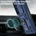 thumbnail image 6 of ELEHOLD for Samsung Galaxy Z Fold 6 5G Case with Slide Lens Cover and Ring Kickstand, Heavy Duty Military Grade Protection Shockproof Back Cover with Pen Holder for Galaxy Z Fold 6 5G 2024,Blue, 6 of 9