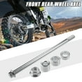 thumbnail image 2 of 1 Conjunto de eje delantero y trasero con buje y tornillo de perno M12 220mm para motocicleta de tierra, scooter y ATV, tono plateado, 2 of 6