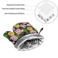 thumbnail image 6 of Honeii Colorful Roses Pattern Oven Mitts and Pot Holders, Silicone Oven Gloves,500 F Heat Resistant Oven Mitts Sets, 4PCS, 6 of 6