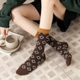 thumbnail image 4 of Chaussettes Rouges pour Femmes à Tube Moyen en Coton Bas Polyvalents Automne, 4 of 8