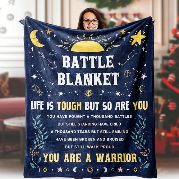 1 Pc Gifts For Women Get Well Soon Gifts Blanket For Her Him Cancer Fighter Inspirational Quote Chemo Patient Gift Caring Message Blanket Soft Throw Blanket
