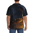 thumbnail image 3 of Honeii Glowing Snake Dark Forest for Men's Short-Sleeved Button-Up Collared Shirt Featuring A Pocket, Perfect for Beach Vacations, And Travel Adventures.-X-Large, 3 of 5