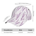 thumbnail image 2 of Honeii Lavender Flowers Print Hat, Women's Baseball Hat Unisex Fit, Baseball Cap,Adjustable One Size, 2 of 6