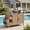N767P379702B, variant on DTTRA 54.3" Solid Wood Outdoor Kitchen Island Cart with Stainless Steel Top, Farmhouse Rolling BBQ Grill Prep Table with Fold-Down Extension, Drawers, Spice Rack & Wheels for Patio Backyard, Brown
