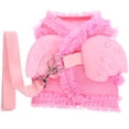 thumbnail image 1 of Adorables arneses mascotas angel gato arneses moda perro correas de pecho tracción mascota tracción (rosa, tamaño s, hebilla de tracción para aleatorios), 1 of 6