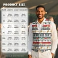 thumbnail image 7 of Yuyamidu Gingerbread Man Suit Vests for Men Size L Christmas Casual Formal Dress Vest Snowman Business Slim Fit Waistcoat Vest with 3 Real Pockets for Suits Tuxedo, 7 of 7
