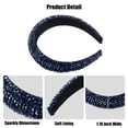 thumbnail image 4 of Unique Bargains 1 Pc Rhinestone Headband for Women Bling Padded Hairband Hair Accessories 1.18 Inch Wide Deep Blue, 4 of 7