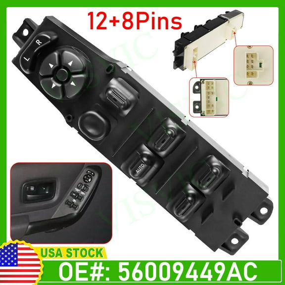 Front Driver Window Switch Control Fits 1997-2001 Jeep Grand Cherokee 68171681AB