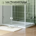 thumbnail image 6 of HOROW 48"L x 32"W Shower Base,Acrylic Slip-Resistant Rectangle White with Stainless Steel Matte Black Drain,Right Drain Location, 6 of 9