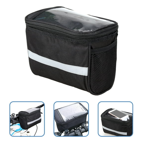 LOLIPPYY Cycling Front Storage Bag Set with PVC Cover for Electric Motorcycles and Tricycles