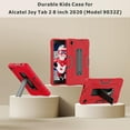 thumbnail image 5 of FIEWESEY Case for for Alcatel Joy Tab 2 Tablet 8-inch 2020 Release (Model: 9032Z) - [Built-in Kickstand] Anti Slip Kids Friendly Shockproof Silicone Protective Cover (Red/Black), 5 of 8
