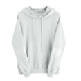 thumbnail image 1 of Gibobby Sudaderas largas con capucha Mujeres Casual Loose Top Shirt Long Manga Heart imprimió Hoodie Top Suatshirt Jumper encapuchado Pullover Top Blouse （Blanco， S), 1 of 4