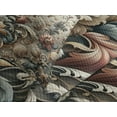 thumbnail image 4 of Ambesonne Rococo Quilted Bedspread Set 3 Pcs, Palatial Flowers Posh Ethnic, Queen Size, Tan Dark Blue and Pale Ruby, 4 of 5