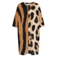 thumbnail image 4 of Tiger Stripes Leopard Spots Wild Cats Sleepshirts For Sleeping Travels Loose Sleepdress Pajama Dress Soft Nightdress Sleepwear, 4 of 7