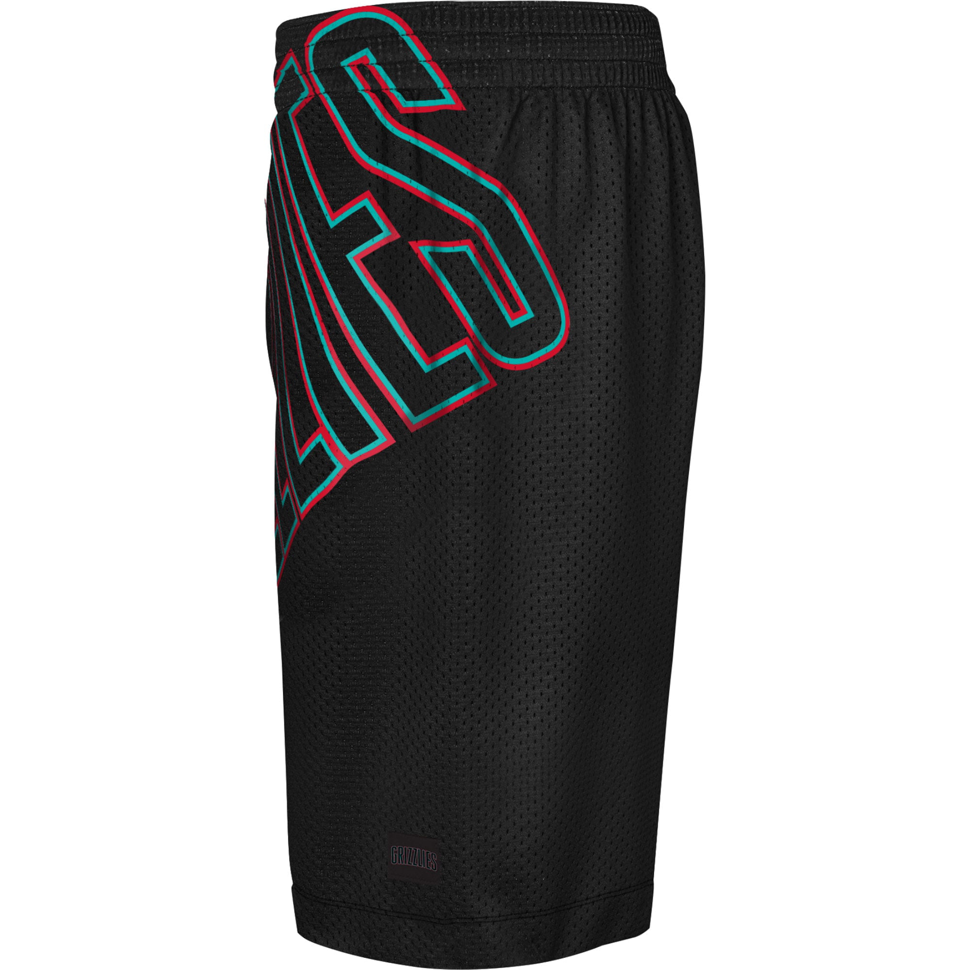 Youth Black Vancouver Grizzlies Hardwood Classics Throwback Big Face Mesh  Shorts