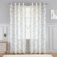 thumbnail image 4 of Habitat Magnolia Light Filtering Grommet Curtain Panel 52 x 84 in White Pink, 4 of 7