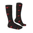 thumbnail image 3 of Balery Cardiogram and Heart Printed Novelty Socks Men's Women's Crew Socks Sports Socks Knee High Socks Cotton Socks Quirky and Cool Socks, 3 of 9