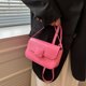 thumbnail image 2 of Sywqhk Bolso Bandolera De Pu De Color Caramelo A La Moda, Bolso Pequeño Para Mujer, Bolso De Hombro (Rosa) Sywqhk Para estrenar, 2 of 9