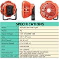 thumbnail image 6 of Portable Hanging Tent Fan, Battery-powered Ceiling Fan with Hooks, Camping Tent Cooling System-rechargeable Fan for Camping, Hiking, and Backpacking (battery Not Included), 6 of 7