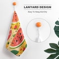 thumbnail image 5 of Cartoon Watermelon Pattern Towels for Bathroom, Kitchen, Gym, Towels, Soft, Highly Absorbent, Hanging Towel with Hanging Eyelet, 5 of 8