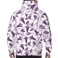 thumbnail image 7 of Salouo Violets Flowers Pattern Men's Fall Hoodie Sweatshirt,Sport Hoodie with Pockets for Men Pullover Casual Hooded Sweatshirt-X-Large, 7 of 7