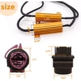 thumbnail image 2 of Fymlhomi 2Pcs 3157 3057 4157 LED Resistor Kit, 50W 6 Ohm Turn Signal Bulb Relay Harness Resistor Adapter Fix Flashing Error Code Warning Canceller for Upgrading Turn Signal Bulb Relay Harness 3157, 2 of 8