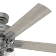 thumbnail image 3 of Hunter Fans 52" Hartland Lighted Ceiling Fan Matte Silver Finish with Integrated LED and Handheld Control, 3 of 13