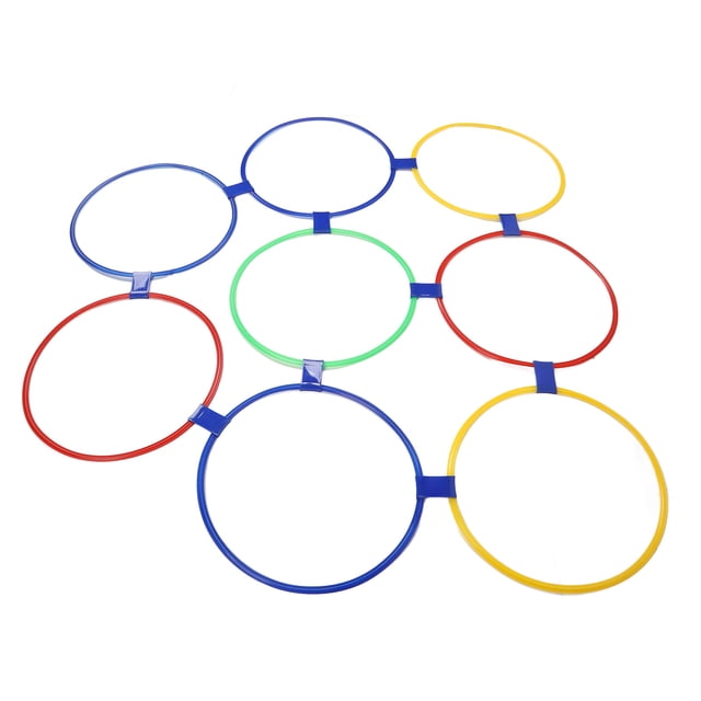 10PCS Plastic Hoops with Free Combinationfor Kids Sensory Training, Brain Development, Portable Design, Hopscotch Game