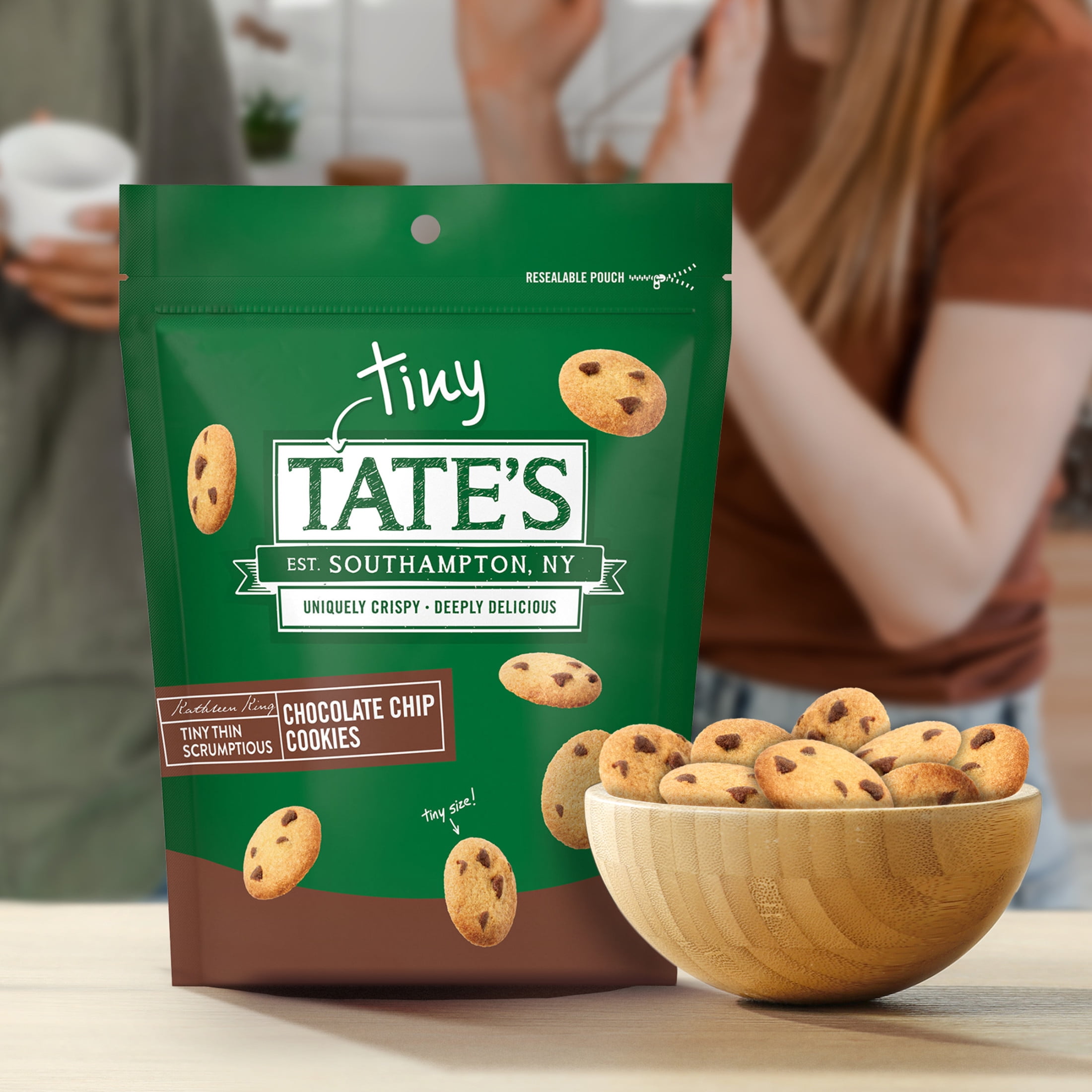(2 pack) Tate's Bake Shop Tiny Chocolate Chip Cookies, 5.5 oz