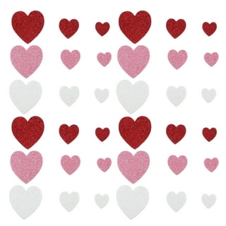 180PCS Valentine's Day Hearts Shape EVA Foam Self Adhesive