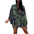 thumbnail image 2 of Summer Saving Clearance AXXD Beach Cover Ups for Women Print Chiffon Beach Kimono Long Cardigan Blouse Shawl Loose Tops Cover Up, 2 of 9