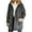 Dark Gray, variant on Womens Winter Coats Women Winter Warm Composite Plush Button Hooded Jacket Outwear Solid Color Coat