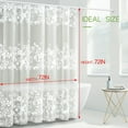 thumbnail image 3 of Forros de cortina de ducha de PEVA impermeables de 72 pulgadas con ojales de metal y 12 ganchos de plástico Forro de cortina de ducha de plástico grueso para baño-Flor, 3 of 5