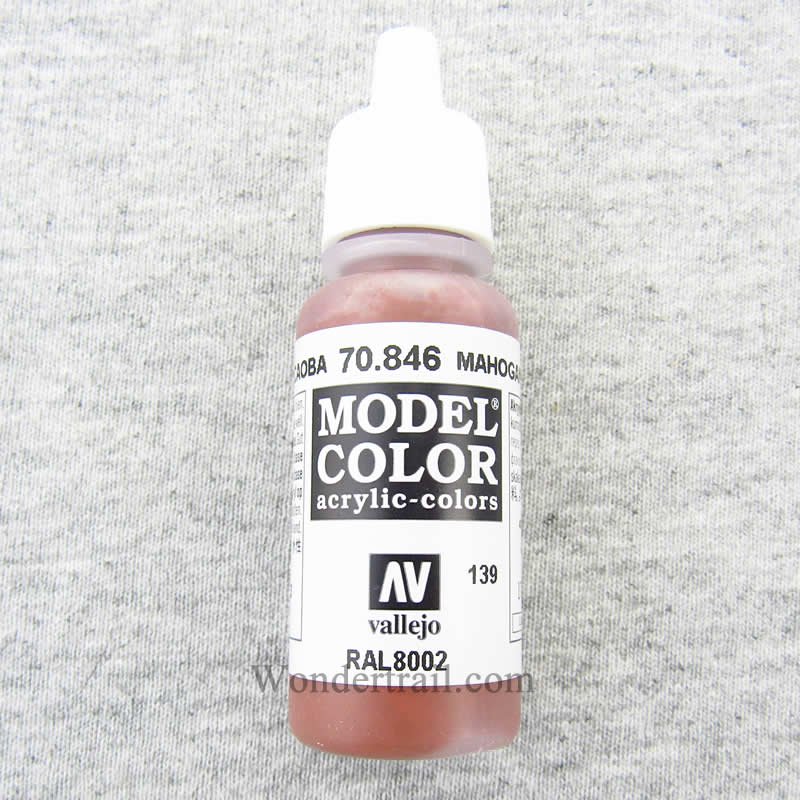 Vallejo Mahogany Brown Paint, 17ml MultiColored
