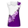 thumbnail image 2 of Women's Tank Top Casual V Neck Cotton Camisole Floral Printing Wide Straps Sleeveless T-Shirts Blouses Women Loose Summer Vests Tops, 2 of 4